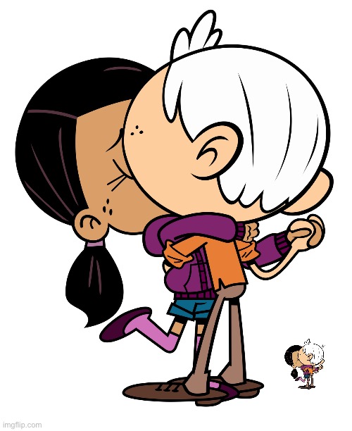 Lincoln and Ronnie Anne kissing times two | image tagged in lincoln and ronnie anne kissing,lincoln loud,ronnie anne,boy,girl,the loud house | made w/ Imgflip meme maker