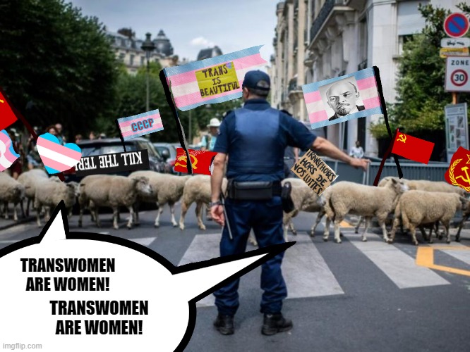 Trans | CCCP; TRANSWOMEN ARE WOMEN! TRANSWOMEN ARE WOMEN! | image tagged in transgender | made w/ Imgflip meme maker