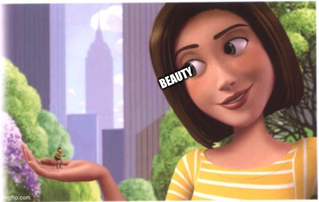 Geddit | BEAUTY | image tagged in bee movie,barry,hold up,bee | made w/ Imgflip meme maker