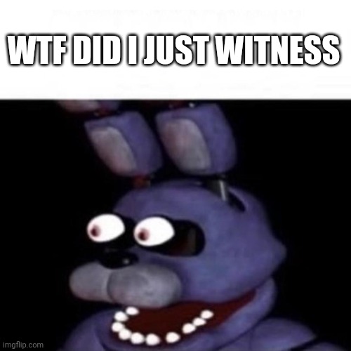 Bonnie Eye Pop | WTF DID I JUST WITNESS | image tagged in bonnie eye pop | made w/ Imgflip meme maker