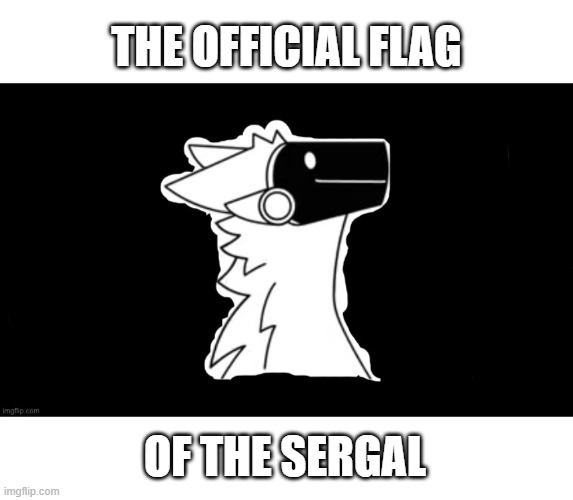 The Official Flag of the Sergal. | THE OFFICIAL FLAG; OF THE SERGAL | image tagged in protogen but dark background,flag,furry,pro-fandom,sergal | made w/ Imgflip meme maker