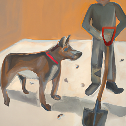 dog and a human with a shovel Blank Meme Template