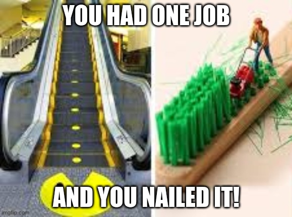 you had one job and you nailed it | YOU HAD ONE JOB; AND YOU NAILED IT! | made w/ Imgflip meme maker