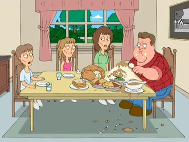 High Quality fat john goodman with starving family Blank Meme Template