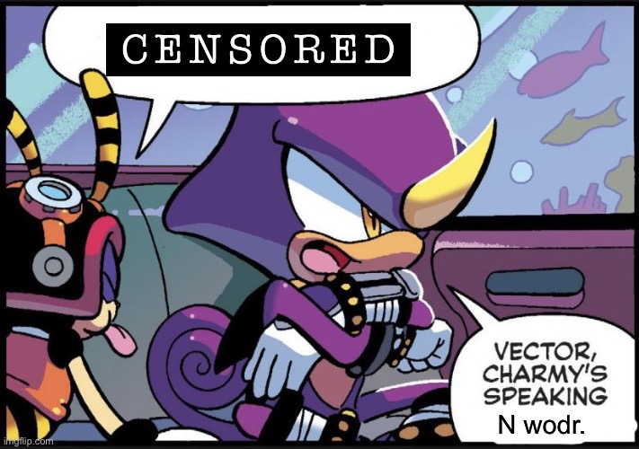 Silly | N wodr. | image tagged in archie sonic espio and charmy | made w/ Imgflip meme maker