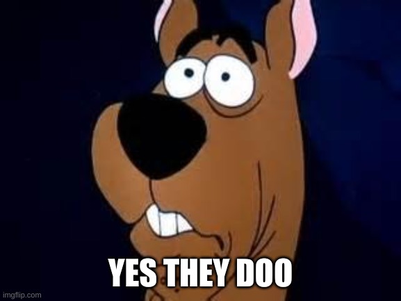 Scooby Doo Surprised | YES THEY DOO | image tagged in scooby doo surprised | made w/ Imgflip meme maker