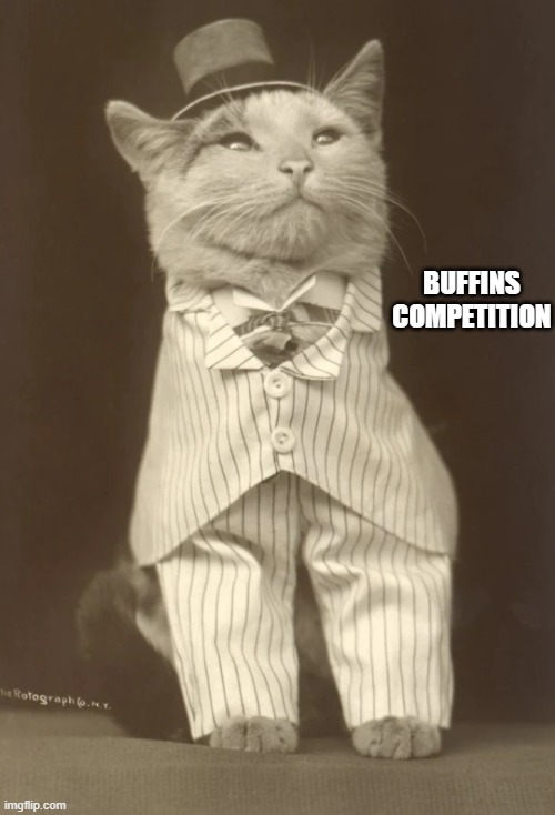 Cat in pinstripe | BUFFINS COMPETITION | image tagged in cat in pinstripe | made w/ Imgflip meme maker