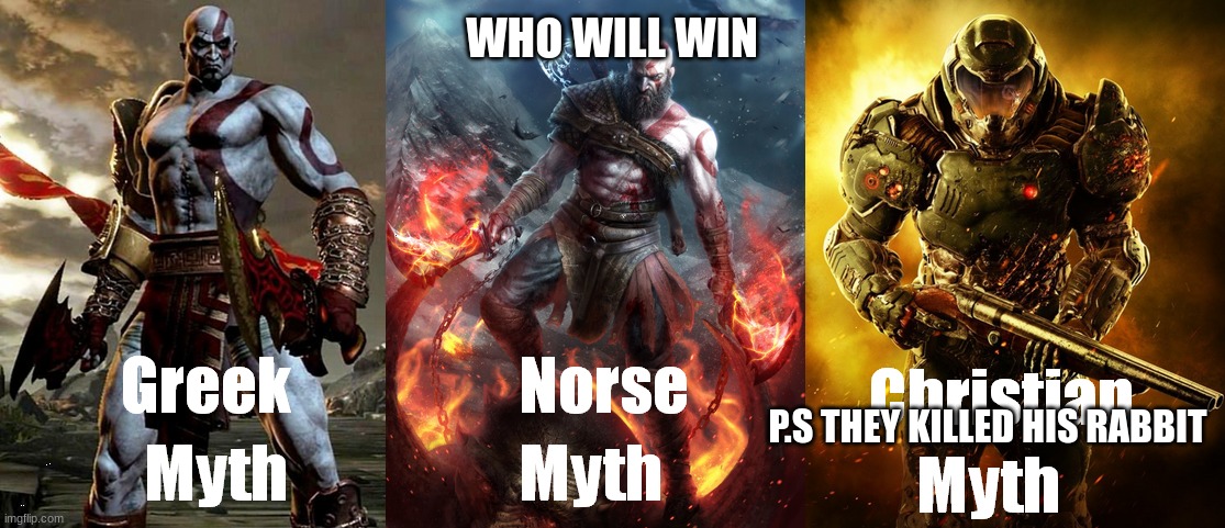 who will win | WHO WILL WIN; P.S THEY KILLED HIS RABBIT | image tagged in i think we know | made w/ Imgflip meme maker