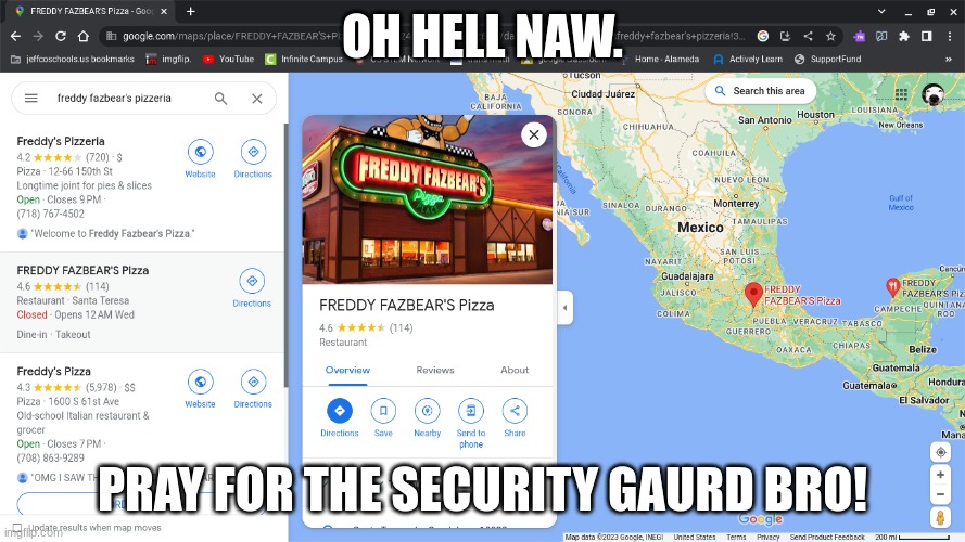 I found it! | OH HELL NAW. PRAY FOR THE SECURITY GAURD BRO! | image tagged in fnaf | made w/ Imgflip meme maker