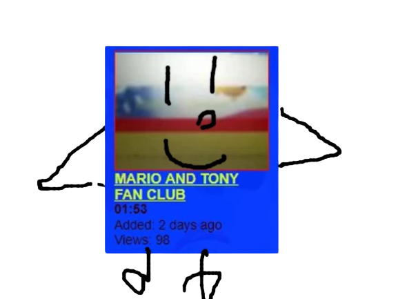 High Quality Mario and Tony fan club object show character Blank Meme Template