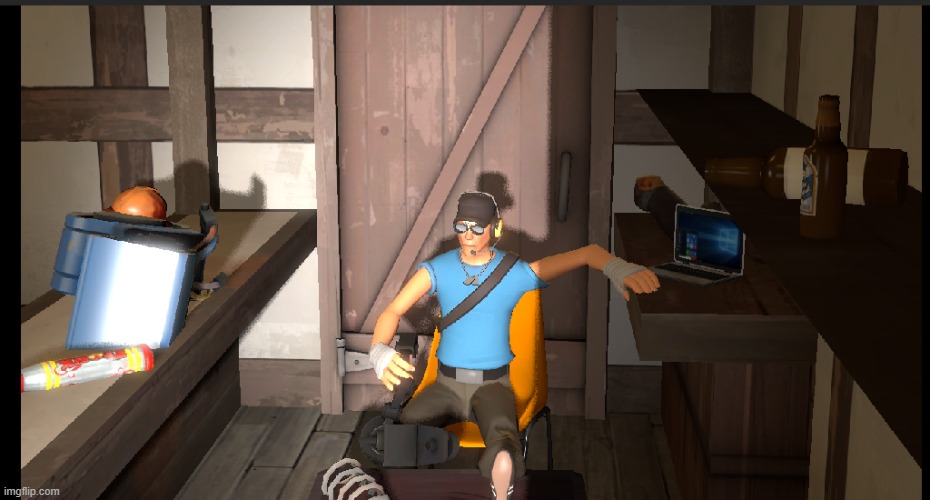 Sprained leg (Made by me in Source Filmmaker) | made w/ Imgflip meme maker