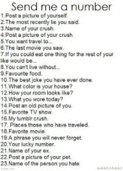 Send me a number | image tagged in send me a number | made w/ Imgflip meme maker