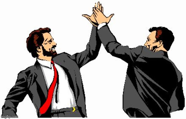 high five office bros | image tagged in high five office bros | made w/ Imgflip meme maker