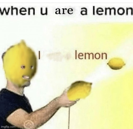 when you are a lemon | image tagged in when you are a lemon | made w/ Imgflip meme maker