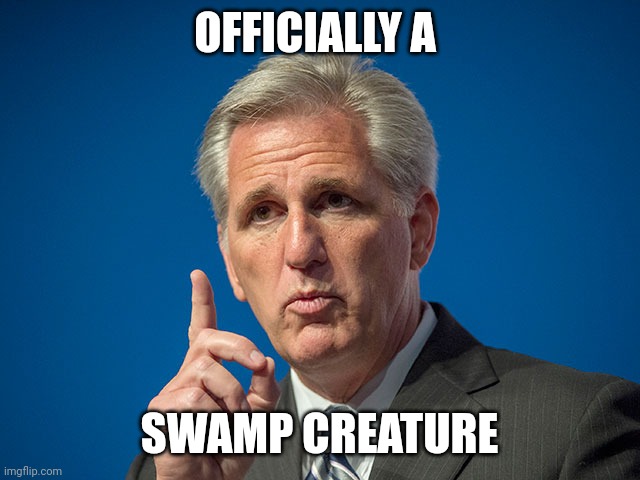 Kevin McCarthy | OFFICIALLY A SWAMP CREATURE | image tagged in kevin mccarthy | made w/ Imgflip meme maker