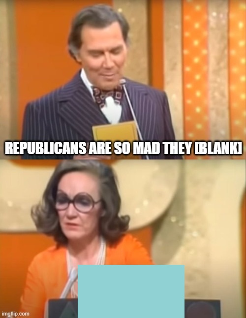 High Quality republicans are so mad they blank Blank Meme Template