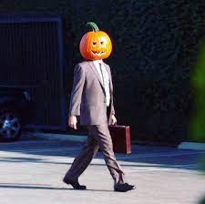 Pumpkin man Blank Meme Template