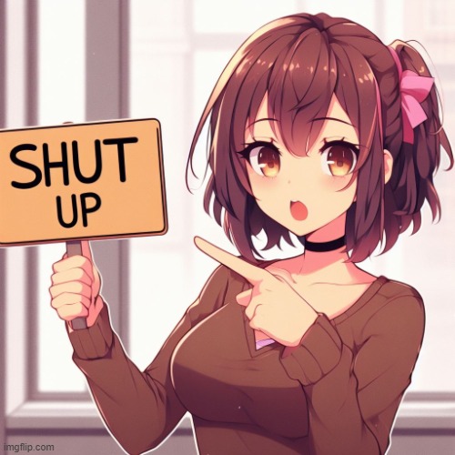 Anime Girl Point at Sign | image tagged in anime girl point at sign | made w/ Imgflip meme maker