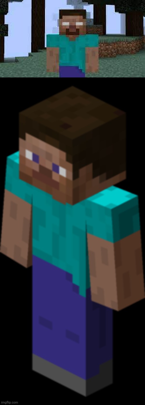 image tagged in herobrine encounter,minecraft steve | made w/ Imgflip meme maker