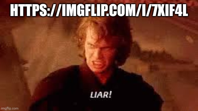 Anakin Liar | HTTPS://IMGFLIP.COM/I/7XIF4L | image tagged in anakin liar | made w/ Imgflip meme maker