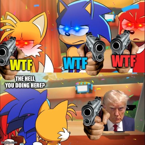 Team Sonic Eggman dance | WTF; WTF; WTF; THE HELL YOU DOING HERE? | image tagged in team sonic eggman dance | made w/ Imgflip meme maker