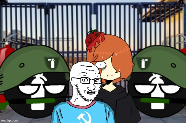 our colony is back in operation | image tagged in amt guard gate | made w/ Imgflip meme maker