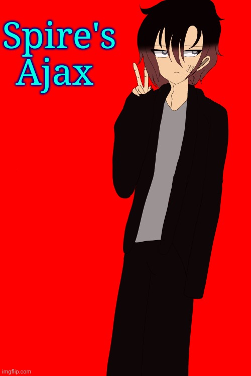 Ajax but he has a peace sign | Spire's Ajax | image tagged in ajax but he has a peace sign | made w/ Imgflip meme maker