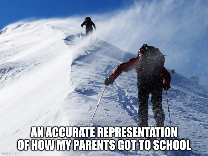 Accurate representation of how my parents got to school | AN ACCURATE REPRESENTATION OF HOW MY PARENTS GOT TO SCHOOL | image tagged in memes,mom,dad | made w/ Imgflip meme maker