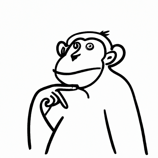 High Quality Monkey thinking Blank Meme Template