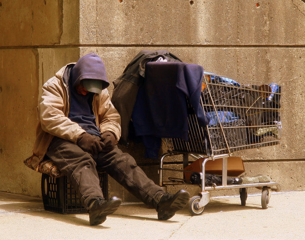 Homeless man shopping cart JPP Sybil Blank Meme Template