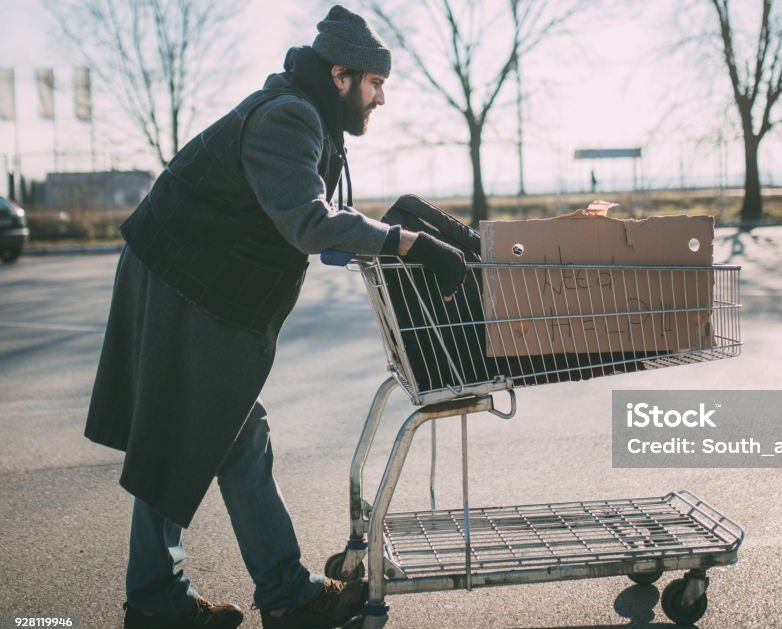 High Quality Homeless man shopping cart JPP Sybil Blank Meme Template