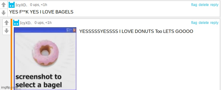 of course my lucky ass got the BEST one, considering the others were either plain bagels or inedible | made w/ Imgflip meme maker