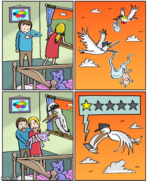 1 Star Stork | image tagged in comics | made w/ Imgflip meme maker