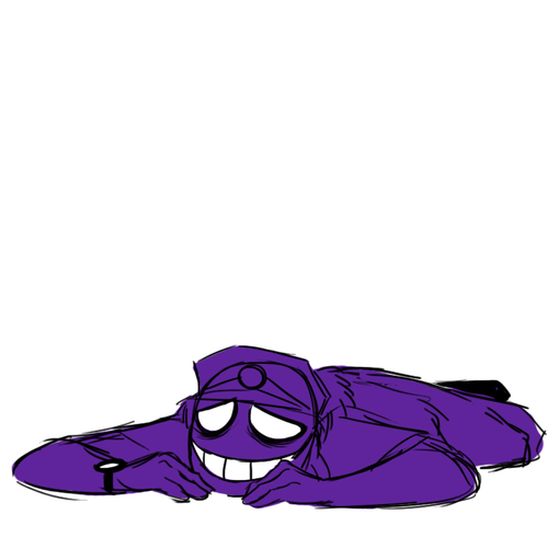 High Quality Vincent from FNAF laying down Blank Meme Template