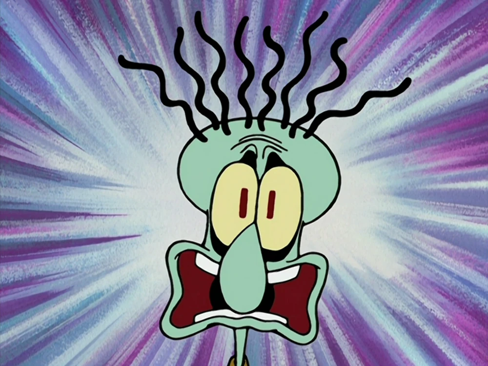 High Quality Squidward Tentacles Screaming Blank Meme Template