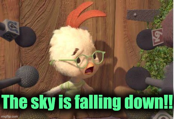 . | The sky is falling down!! | made w/ Imgflip meme maker