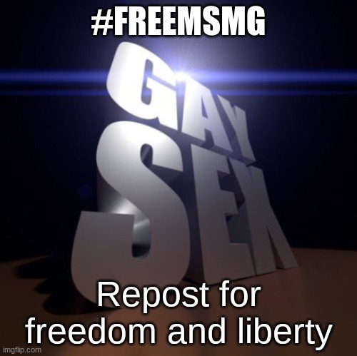 GAY SEX | #FREEMSMG; Repost for freedom and liberty | image tagged in gay sex | made w/ Imgflip meme maker