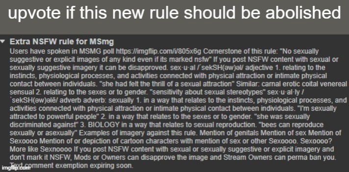 image tagged in upvote if this new rule should be abolished | made w/ Imgflip meme maker