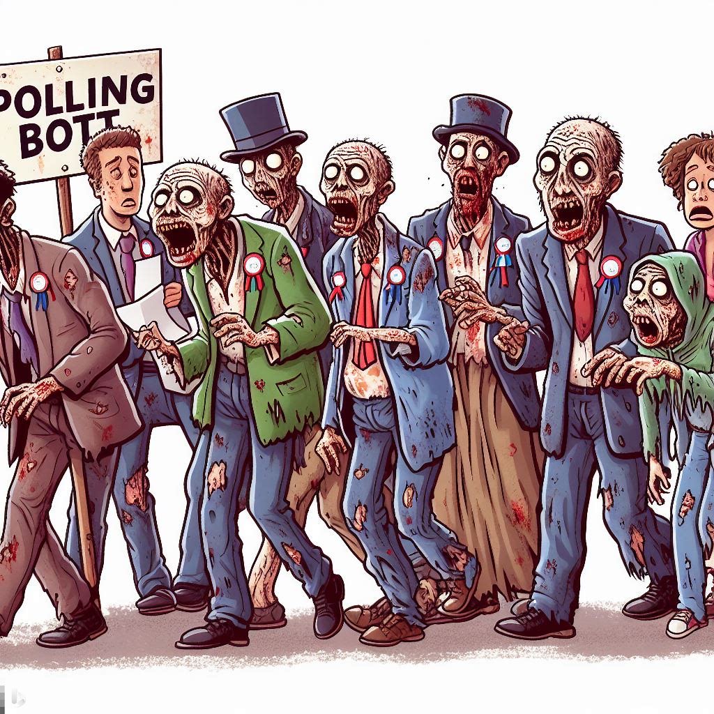 High Quality Zombie voters Blank Meme Template