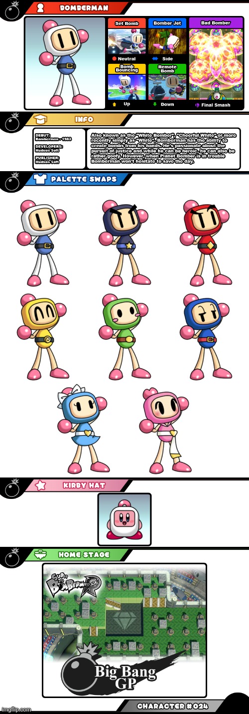 If Bomberman becomes a fighter (Made by evilwaluigi) | made w/ Imgflip meme maker