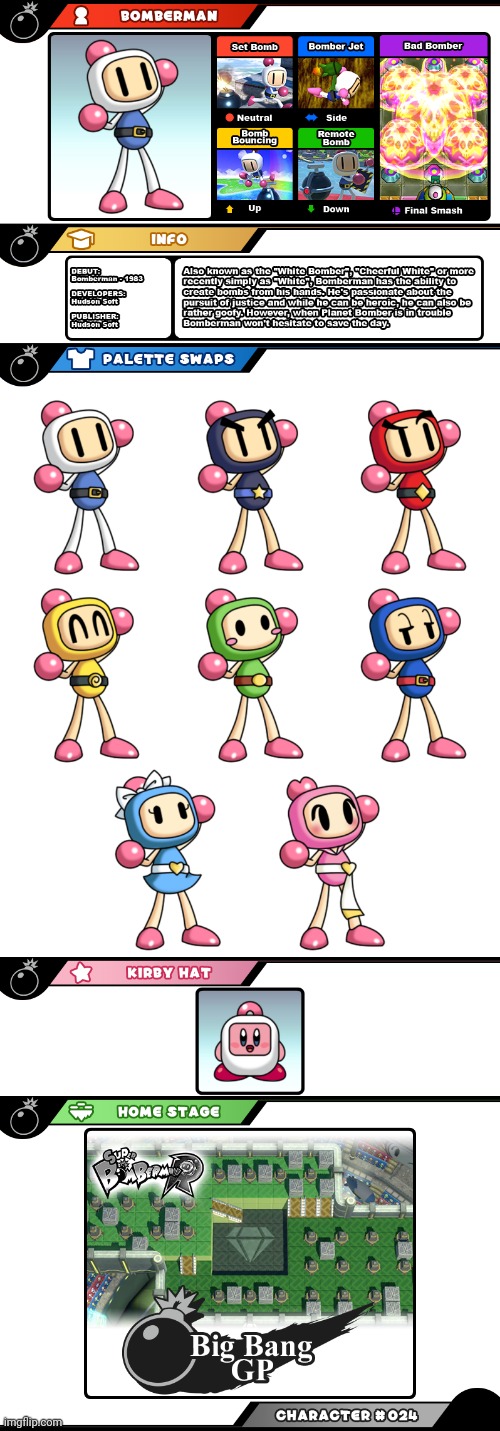 If Bomberman becomes a fighter (Made by evilwaluigi) | made w/ Imgflip meme maker