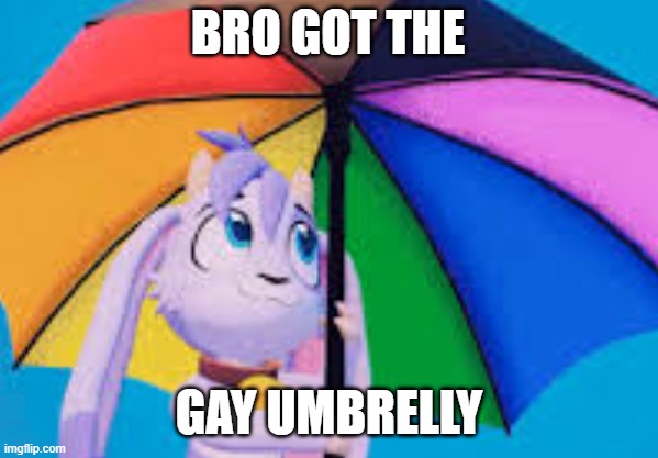 why did they add this? why not a normal umbrelly? | BRO GOT THE; GAY UMBRELLY | image tagged in gay jokes | made w/ Imgflip meme maker