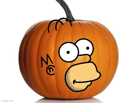 pumpkin homer | image tagged in pumpkin,the simpsons,disney,20th century fox,october | made w/ Imgflip meme maker
