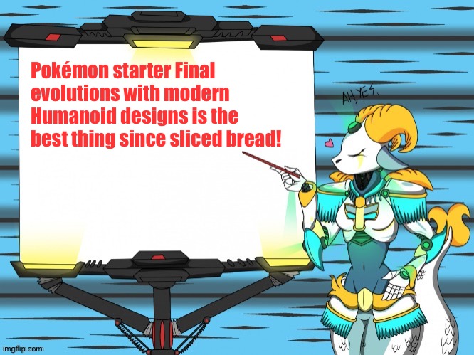 Capricorn loves Pokemon starter Final evolutions with modern Humanoid designs | Pokémon starter Final evolutions with modern Humanoid designs is the best thing since sliced bread! | image tagged in fun fact with capricorn,pokemon | made w/ Imgflip meme maker