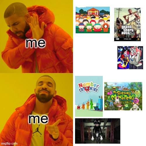 haha | me; me | image tagged in memes,drake hotline bling | made w/ Imgflip meme maker