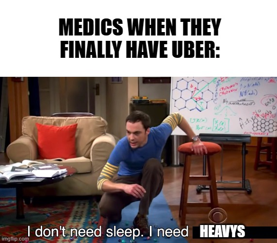 I Don't Need Sleep. I Need Answers | MEDICS WHEN THEY FINALLY HAVE UBER:; HEAVYS | image tagged in i don't need sleep i need answers,fun,team fortress 2,tf2 heavy,tf2 medic | made w/ Imgflip meme maker