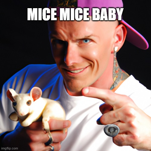 Vanilla Mice Mice Baby | MICE MICE BABY | image tagged in mice,vanilla ice,mouse | made w/ Imgflip meme maker