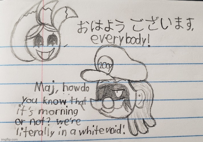 Goofy ahh doodle in class: No Context | image tagged in school,class,drawing | made w/ Imgflip meme maker