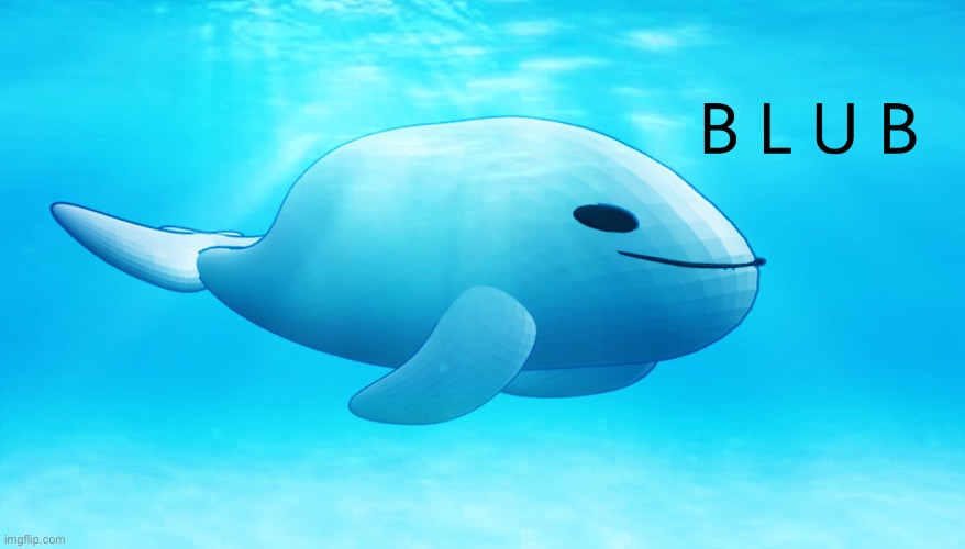 I rearranged his parts and photoshopped him into an ocean, isn’t he majestic? | image tagged in majestic,blub,whale,whales,3d modeling,photoshop | made w/ Imgflip meme maker