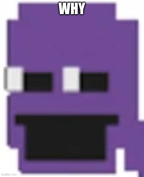 Purple Guy | WHY | image tagged in purple guy | made w/ Imgflip meme maker